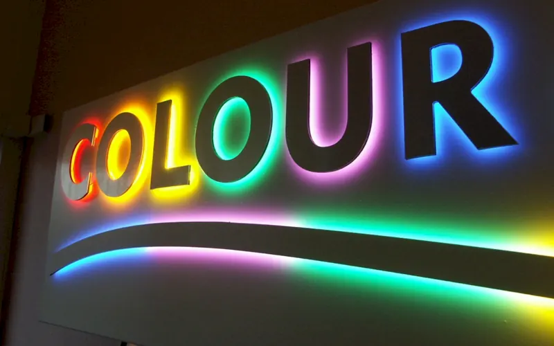 Channel letter sign colors